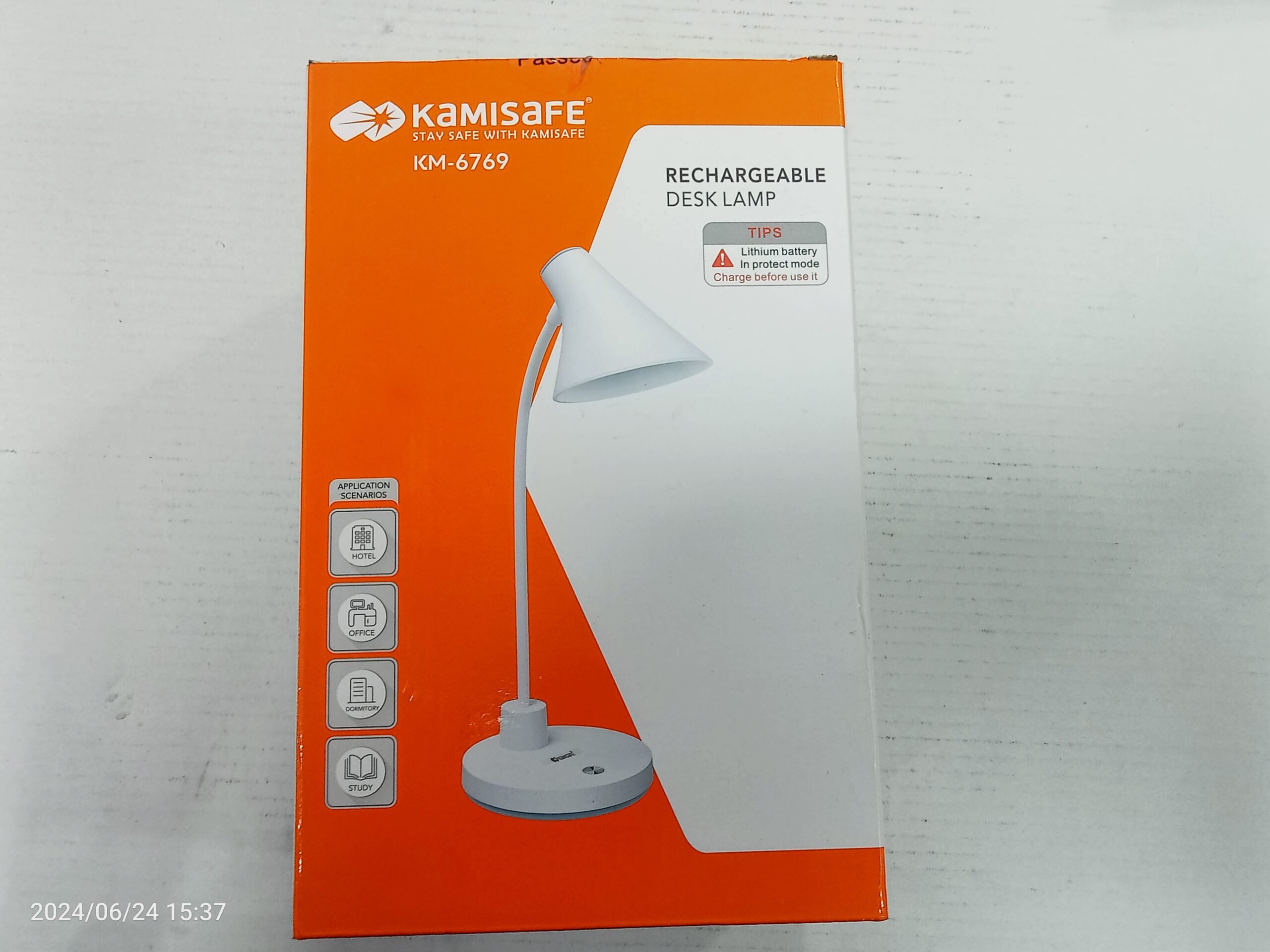 KM-6769 Kamisafe Rechargeable Desk Lamp