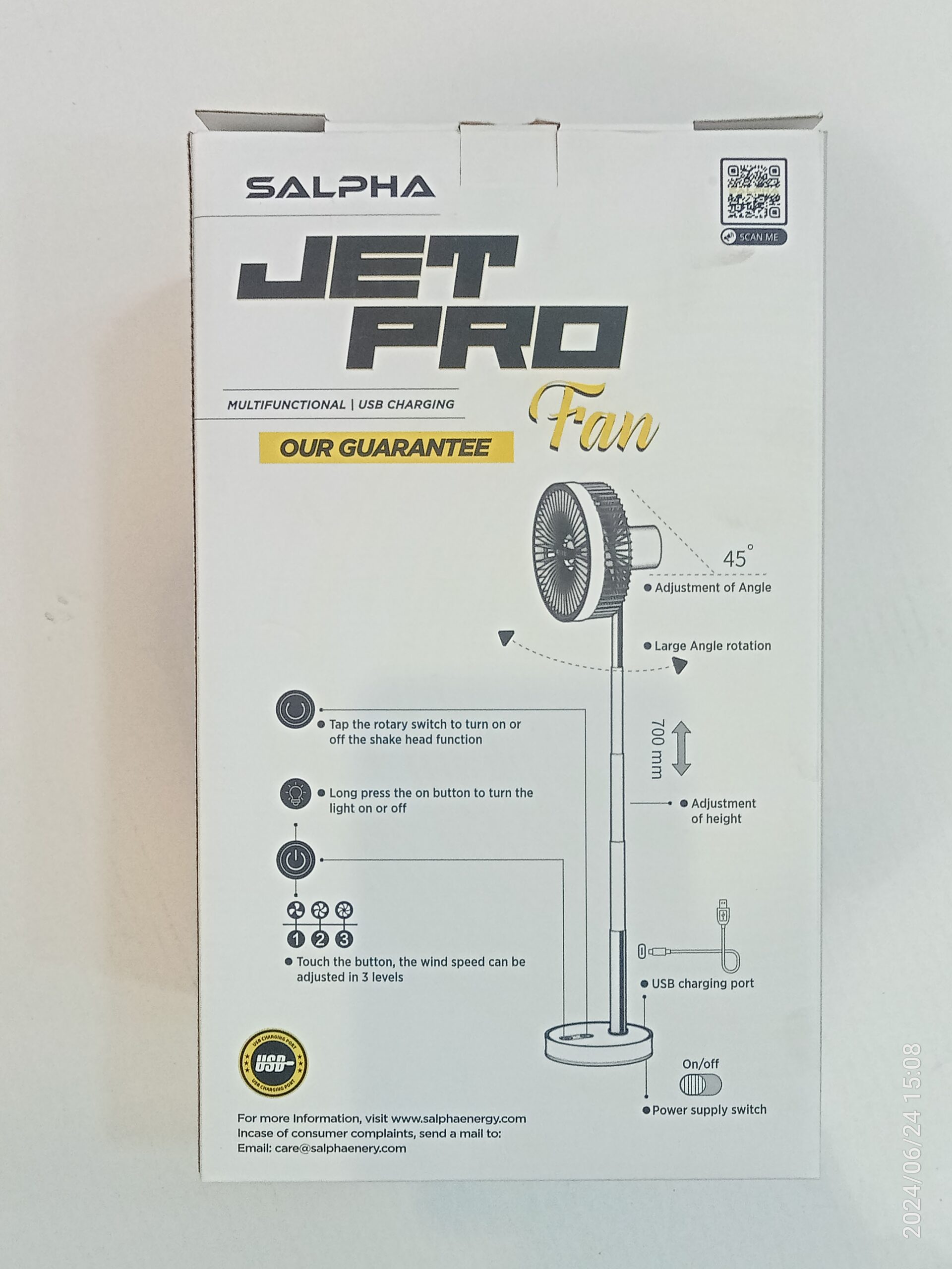 salpha jet pro multifunctional USB fan